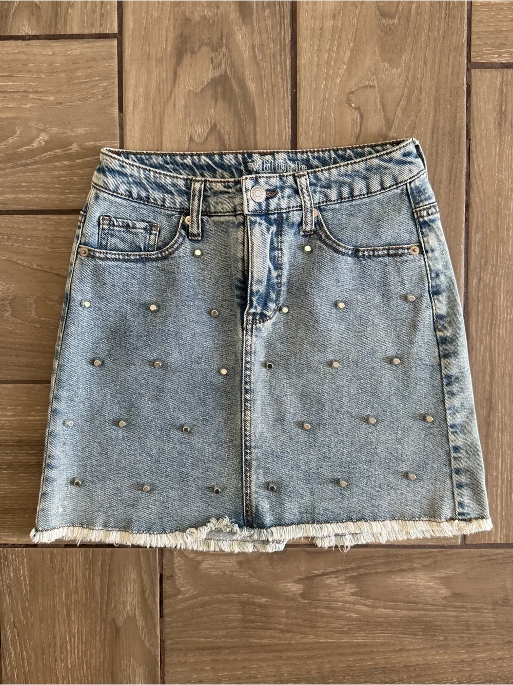 Wild Fable Studded Denim Mini Skirt Size 4